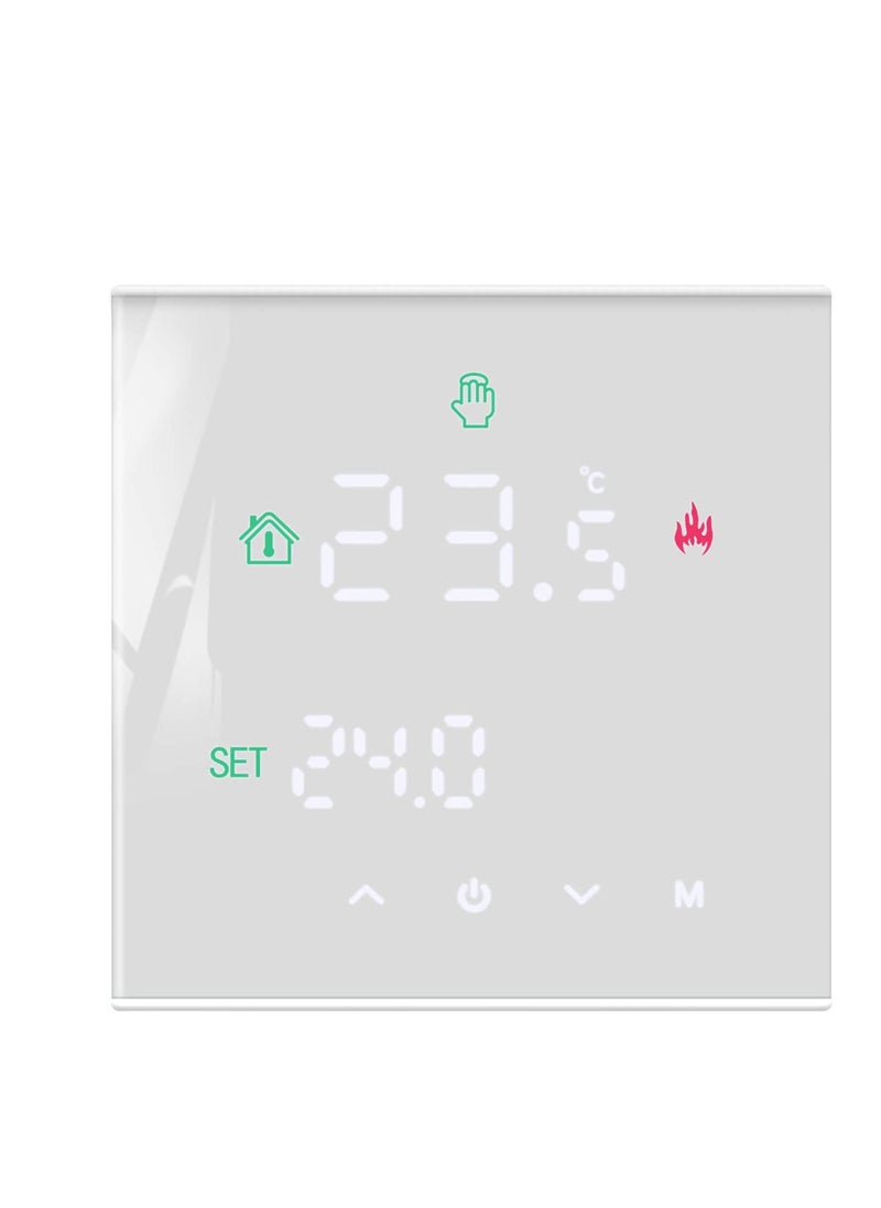 Excefore - Smart Thermostat, Programmable Temperature Controller, Support WiFi connection and touch screen, for Electric Heating/Gas Boiler, Save Energy and Costs (White) - Image 1