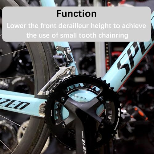 DJC Components DJC Stone Road Bike Front Derailleur Lower Height Extender Adjuster Convertor for Shimano 105 R7000 R8000 R9100 6800 5800 9000 ULTEGRA Chainrings 10S 11S Speed - Image 4