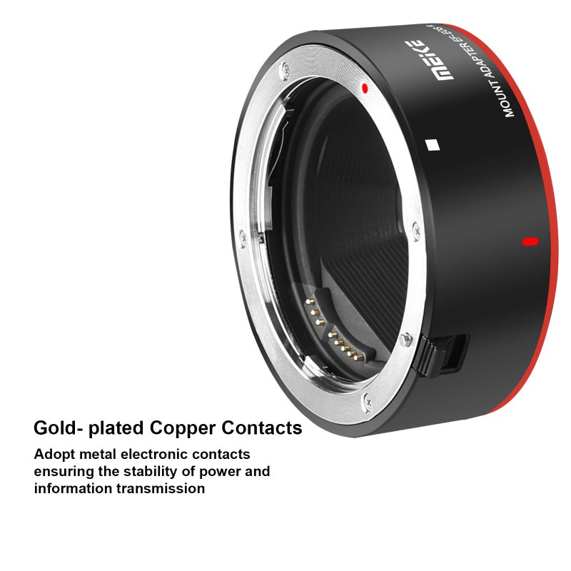 Meike Metal Lens Adapter EF-EOSR Auto-Focus Mount Converter for Canon EF/EF-S Lens to EOS-R EOS-RP R5 R6 R7 R10 C70 and RED Komodo Cameras - Image 2
