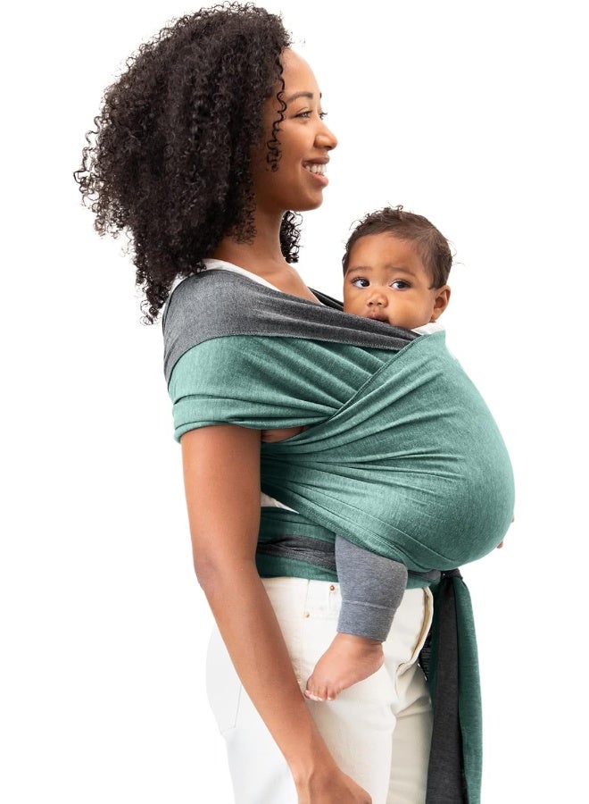 Moby Baby Wrap Carrier Reversible for Newborns to Toddlers (8-33lbs), Infant Sling Carrier, Ultra Lightweight & Hands Free Design, Adjustable for All Body Types (Jade/Grey) - Image 5