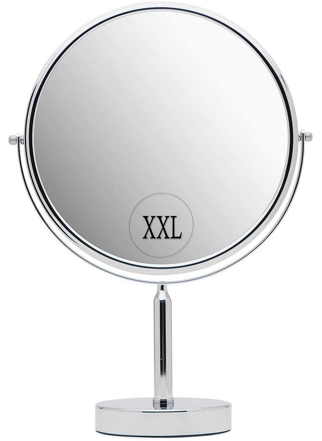 Mirrorvana Xxlarge Oversized 3X Weak Magnifying Mirror With Stand For Desktableretail Store Countertopand Makeup Vanitydouble Sided 3X 1X Magnification17" Tall And 11" Wide  - Image 1