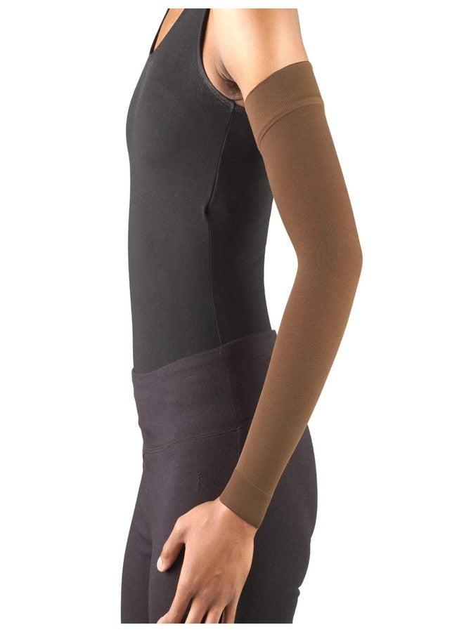 Truform Lymphedema Compression Arm Sleeve, 15-20 mmHg Post Mastectomy Support, Brown, Large - Image 1
