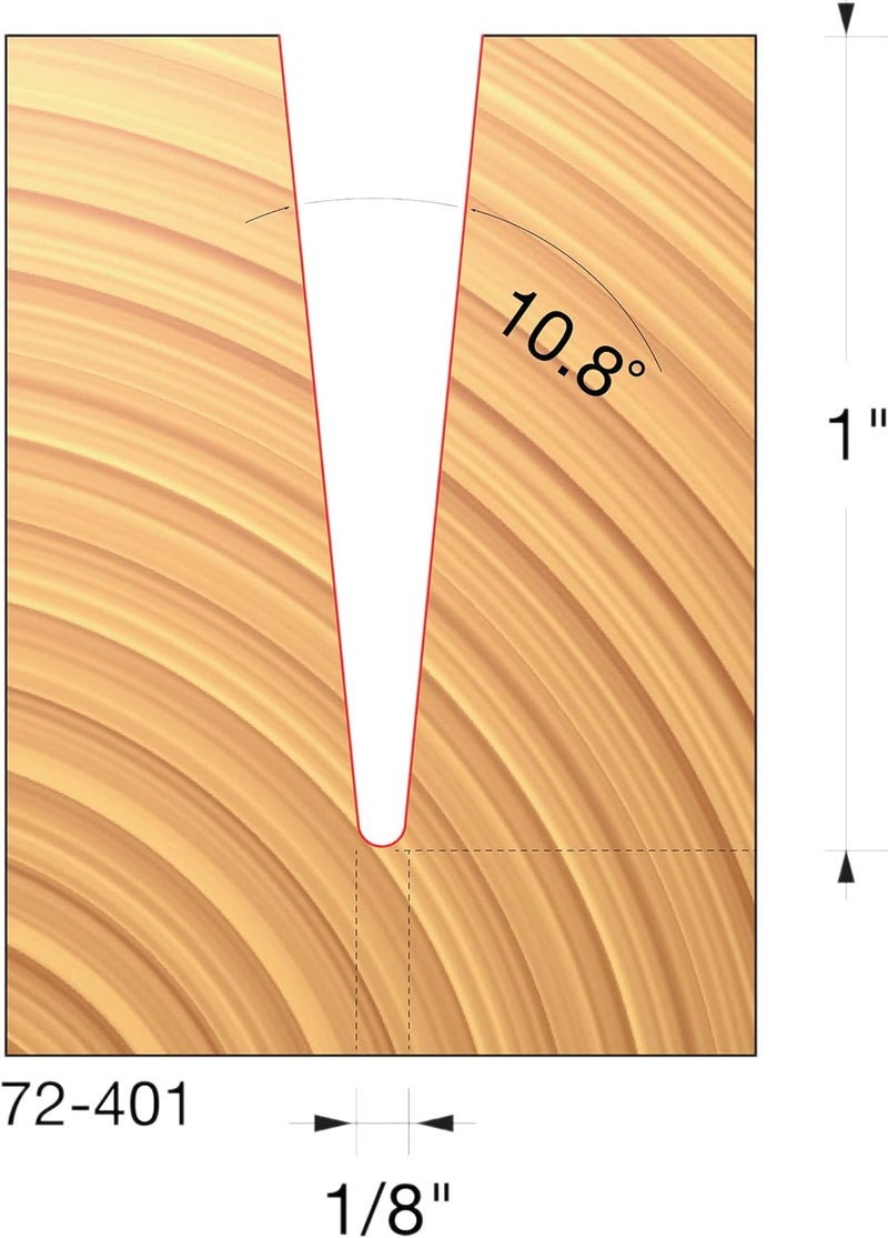 5.4° x 1/16" Tapered Ball Tip, Solid Carbide, 1/4" Shank (72-401)