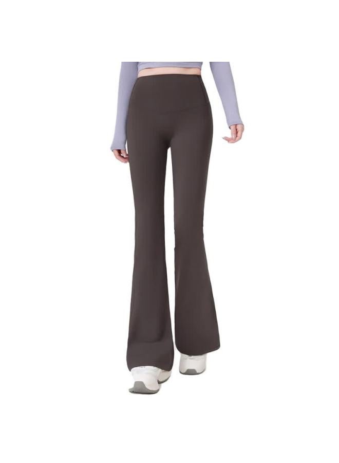 Joae Women's High Elasticity Flared Pants High Waist Breathable Slight Flare Black M With Tummy Control And Hip Lift