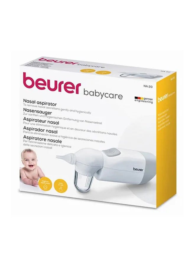 Beurer NA20 Nasal Aspirator, Effective And Gentle, Hygienic, Removable Elements, 0 Months +, 16 X 4 X 7 CM White - Image 3