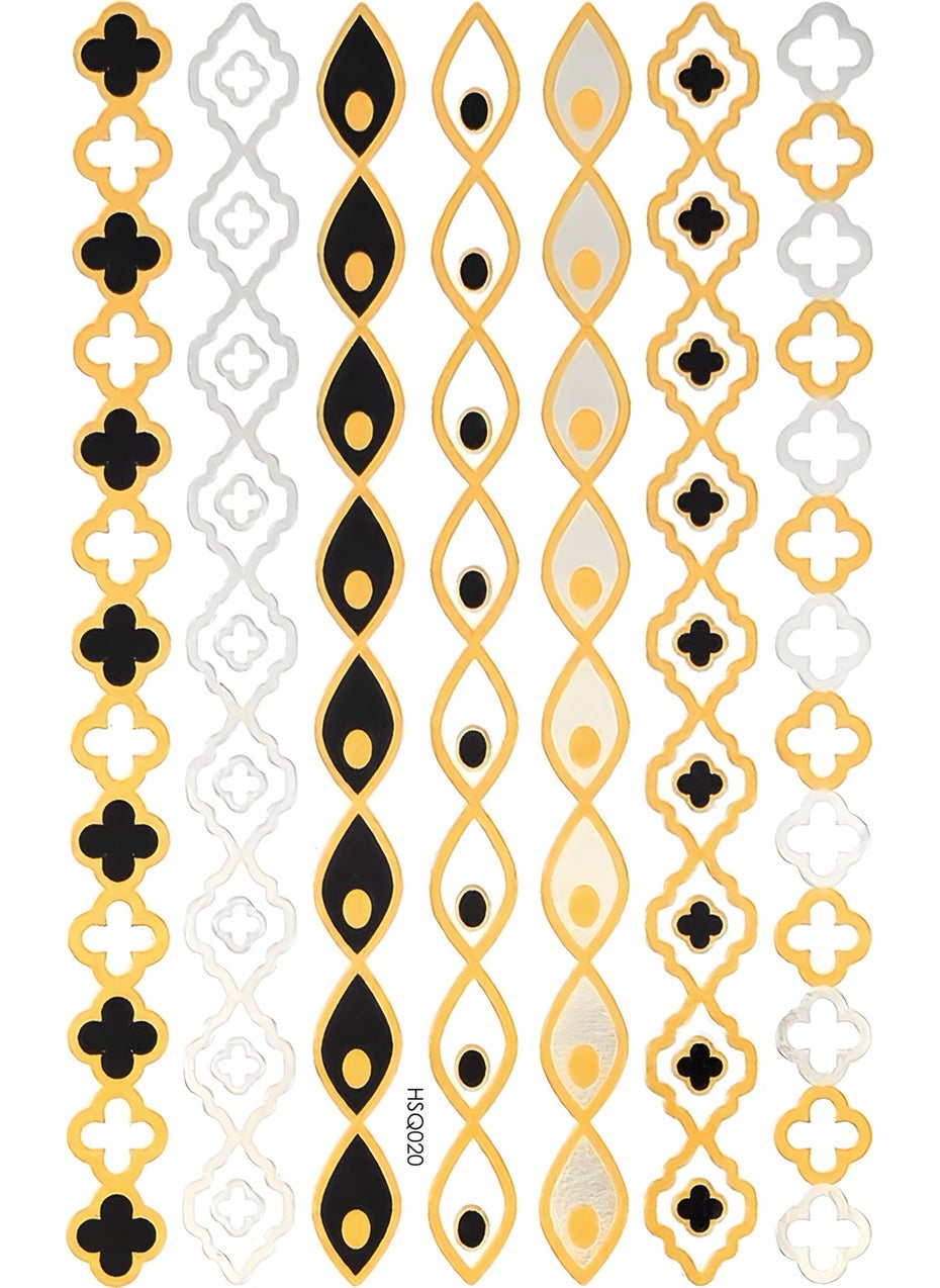 BP Tattoo - Gold Tattoo Clover Bracelet Tattoo Metallic Gold Black Tattoo - Image 1