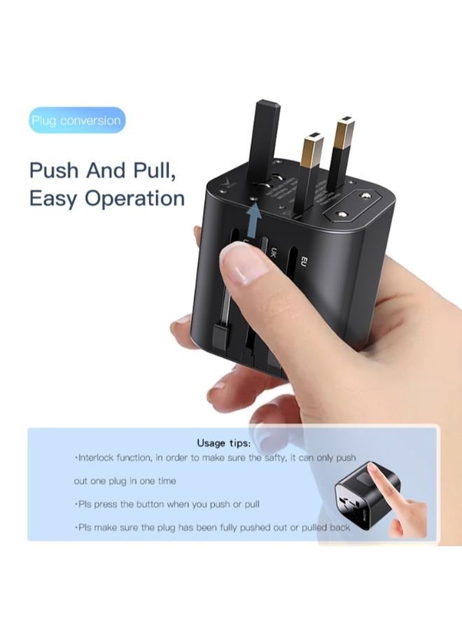 يسيدو قابس محول سفر عالمي متعدد الوظائف من Yesido MC-09 (أسود) - Image 5