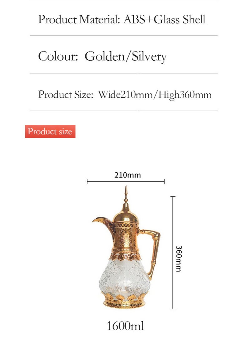 1.6L Handheld Cold Water Pitcher - Juice,Beverage,Coffee Glass Pitcher  - Image 4