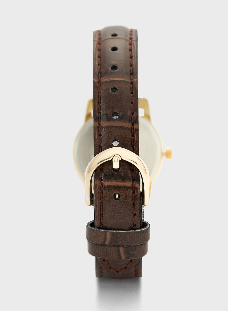 CASIO Leather Strap Analog Watch - Image 3