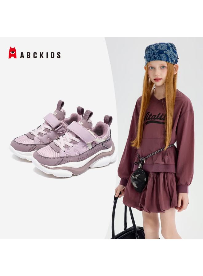 Abc Kids Kids Running Shoes Autumn Mesh Soft Sole Boys Girls 3738 Light Pink/purple Plum Size 29 - Image 1