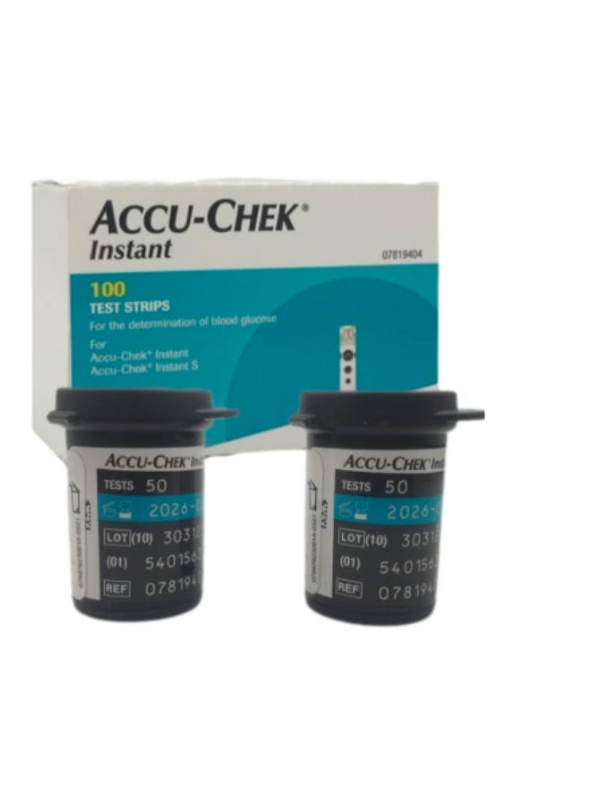 ACCU-CHEK Instant 100-Piece Instant Blood Glucose Test Strips