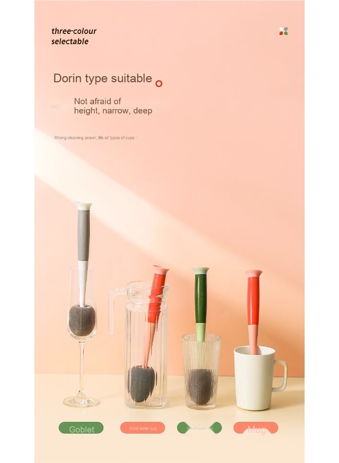 NIBEMINENT 3-in-1 Multifunctional Bottle Brush Cleaner - Replaceable Sponge for Kitchen, Baby Bottles, Glass Cups & Hard-to-Reach Areas - Image 5