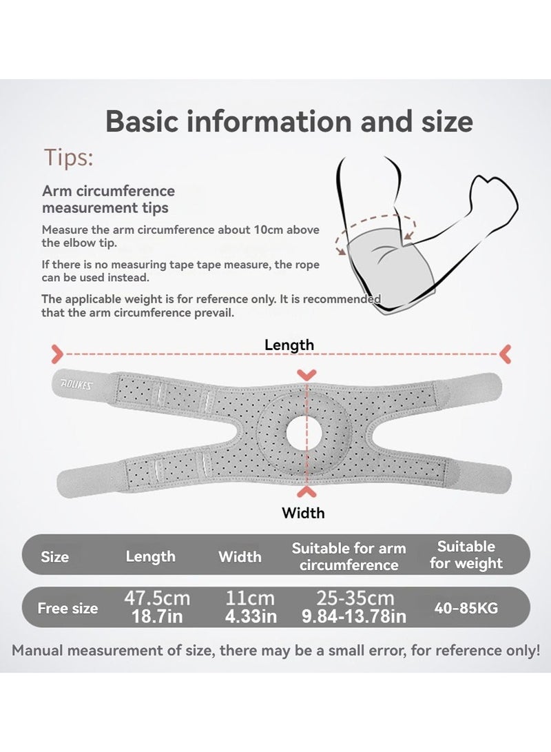 أولايكس أكمام ضغط الكوع من قطعتين، واقيات مرفق لاعبي التنس للرجال والنساء، مناسبة لمرفقي لاعبي التنس والجولف وكرة الريشة - Image 5