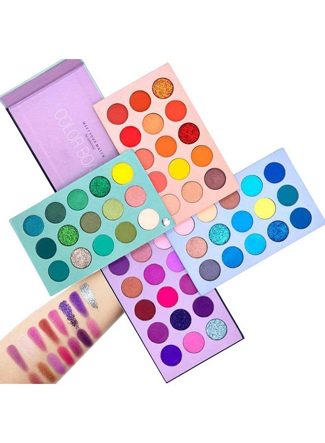 URBANMAC Eyeshadow Palette 60 Color Makeup Palette Highlighters Eye Make Up High Pigmented Professional Mattes & Shimmery Finish Multicolor - Image 4