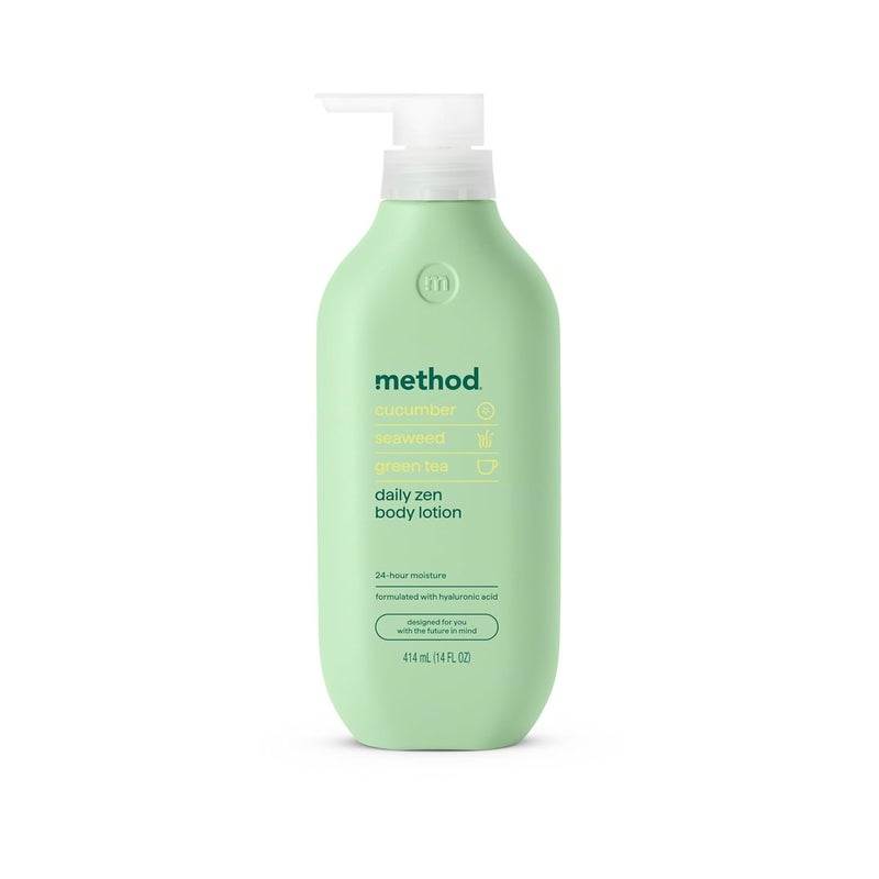 Method Body Lotion, Daily Zen, Cucumber, Seaweed + Green Tea notes, 24 Hours of Moisture, 14 oz - Image 1