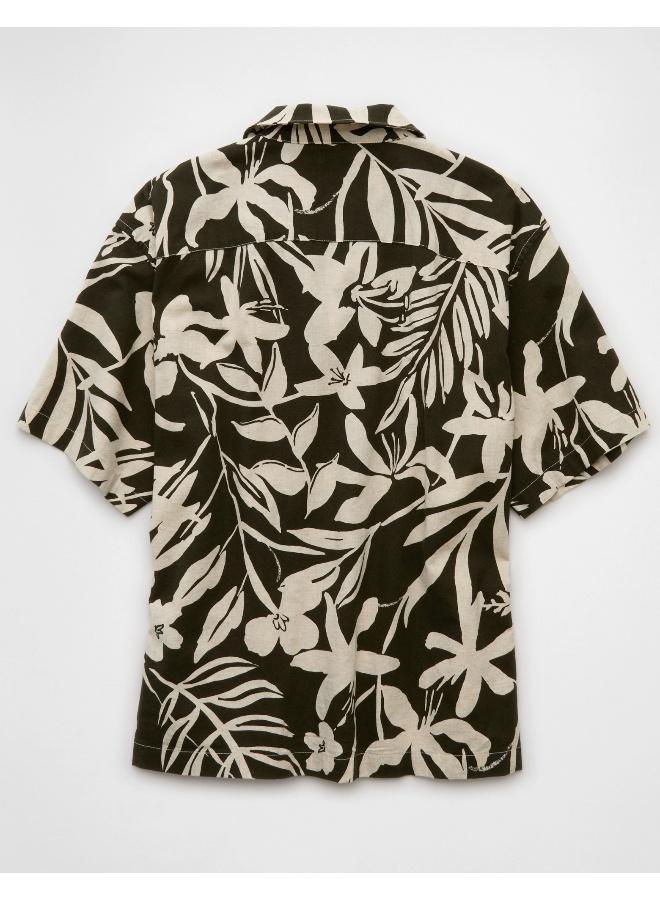 American Eagle AE Floral Button-Up Poolside Shirt - Image 2
