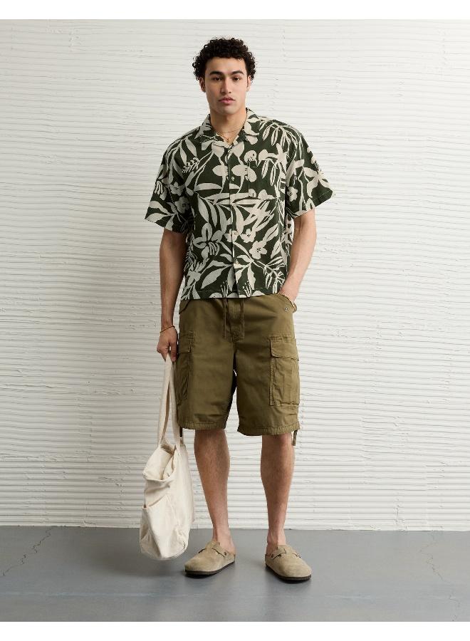American Eagle AE Floral Button-Up Poolside Shirt - Image 1