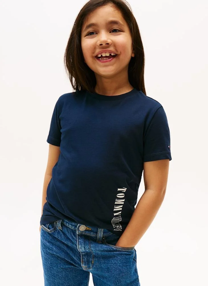 تومي هيلفيغر Kids Graphic Print Crew Neck T-Shirt