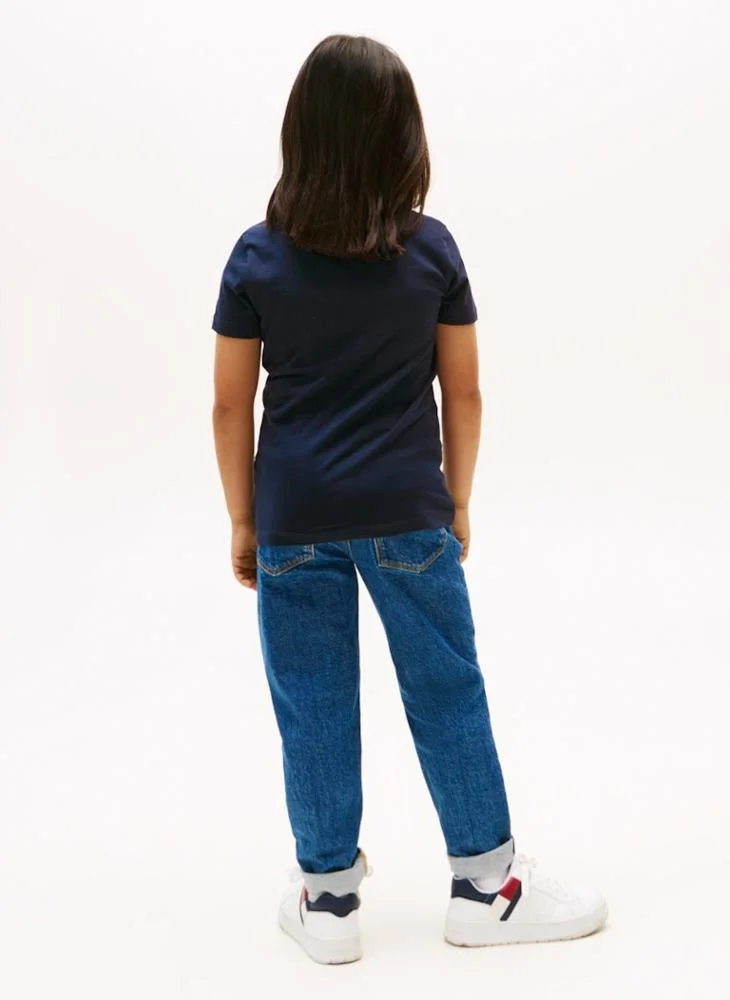 تومي هيلفيغر Kids Graphic Print Crew Neck T-Shirt