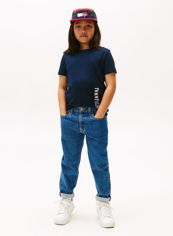 تومي هيلفيغر تيشيرت برسومات للأطفال بياقة دائرية - Image 3