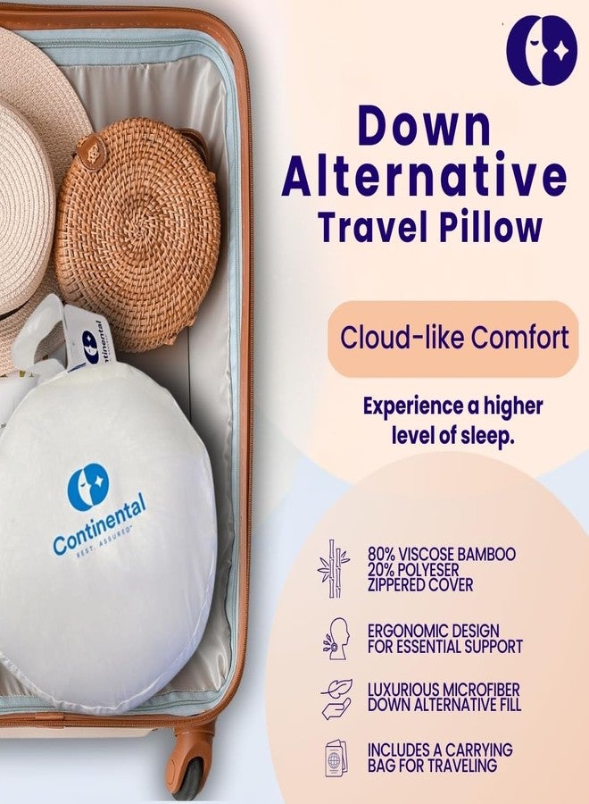 Continental Bedding - Travel Neck Pillow - U Shaped 13x11 Inch - Polyester Fill - Removable Gray Viscose Derived from Bamboo Cover in Travel Case - Image 5