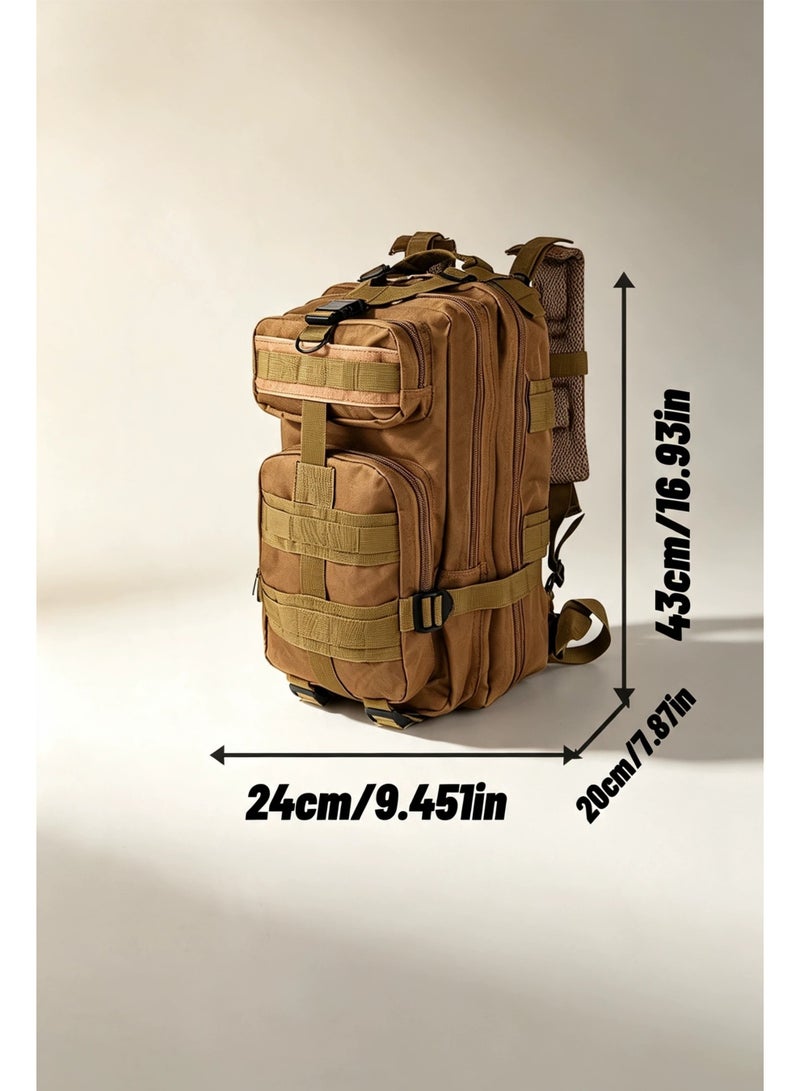 Multi-Compartment Outdoor Daypack Fits Tablet Adjustable Straps Hiking Travel Backpac - Image 2