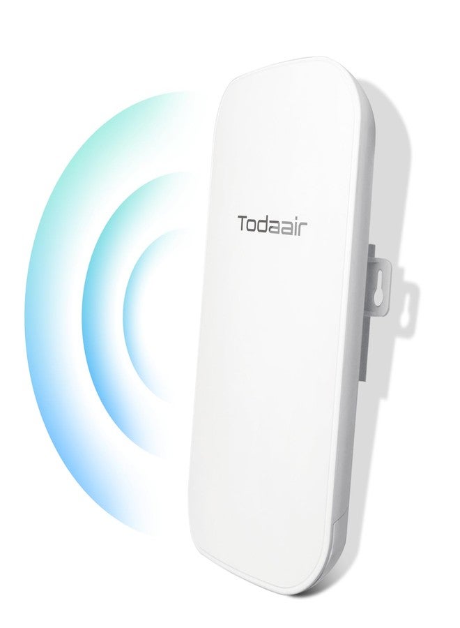 موسع نطاق واي فاي خارجي TODAAIR AC1200، مقاوم للماء بمعيار IP65، معزز إشارة واي فاي ومضخم إشارة، يصل إلى 1200 ميجابت في الثانية، مكرر إشارة واي فاي ثنائي النطاق، يغطي مساحة لا تقل عن 3440 قدمًا مربعًا و30 جهازًا - Image 1