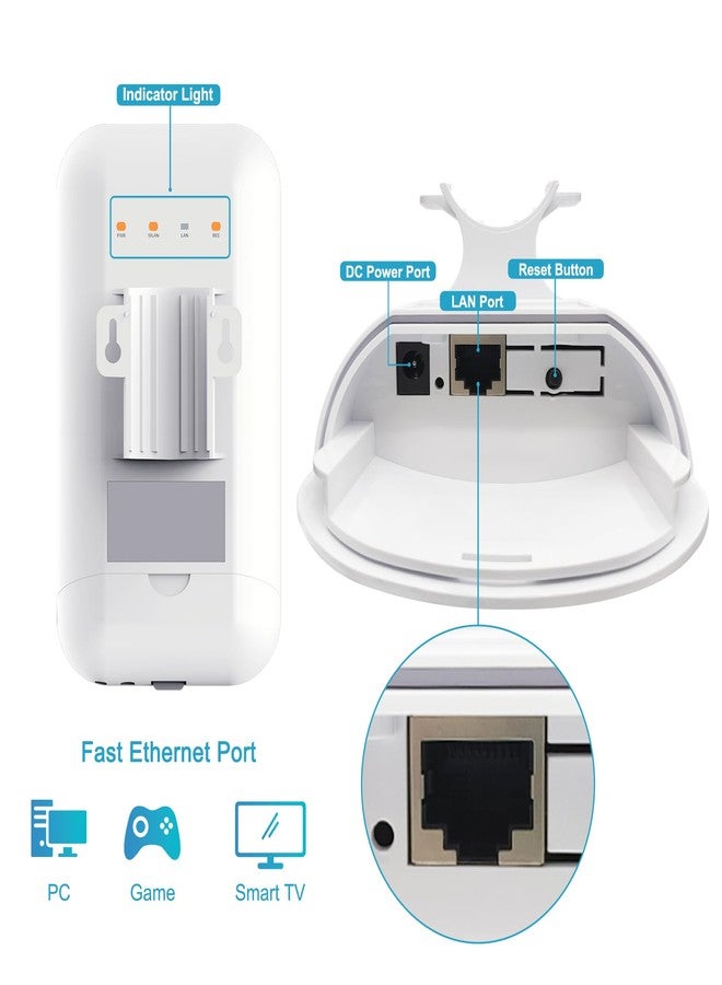 موسع نطاق واي فاي خارجي TODAAIR AC1200، مقاوم للماء بمعيار IP65، معزز إشارة واي فاي ومضخم إشارة، يصل إلى 1200 ميجابت في الثانية، مكرر إشارة واي فاي ثنائي النطاق، يغطي مساحة لا تقل عن 3440 قدمًا مربعًا و30 جهازًا - Image 3