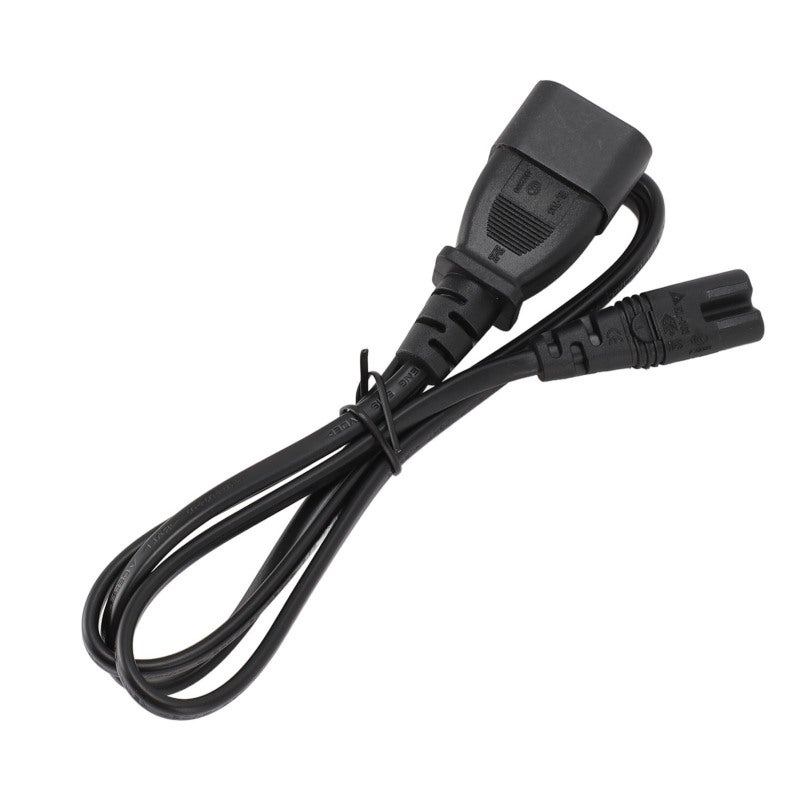 IEC320 C14 to C7 Power Cord 1M 10A 2500W - Adapter Cable for Laptop Monitor Printer - Male to Female Cable for Home Office - Image 4