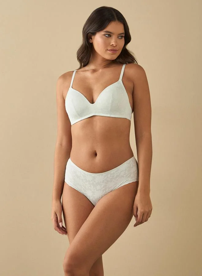 سبلاش فيڤ سروال بيكيني بنقوش زهور وخصر مطاطي