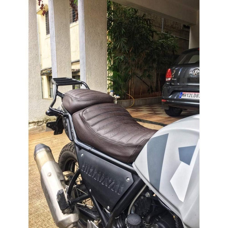 NitroRider Seat Cover Retro Look with Cushioned Compatible with RE Himalayan (Coffee Colour) - Image 1