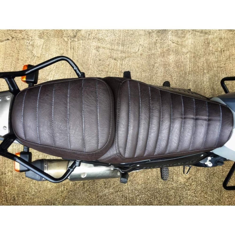 NitroRider Seat Cover Retro Look with Cushioned Compatible with RE Himalayan (Coffee Colour) - Image 3