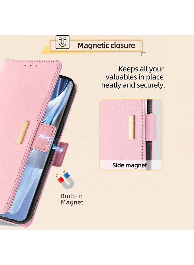 BURAQ Case Cover For Samsung Galaxy A55 5G Crossbody Chain Leather Phone Case(Pink) - Image 4