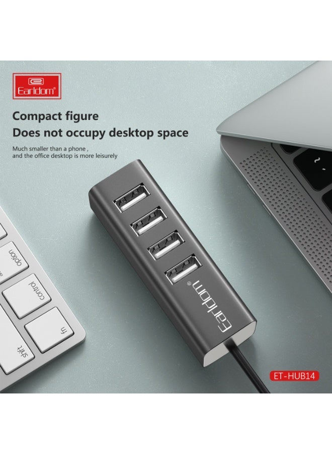 Earldom ET-HUB14 USB Hub 4 Ports Cable 39 cm Data Transfer Speed Up to 5Gbps - Image 2