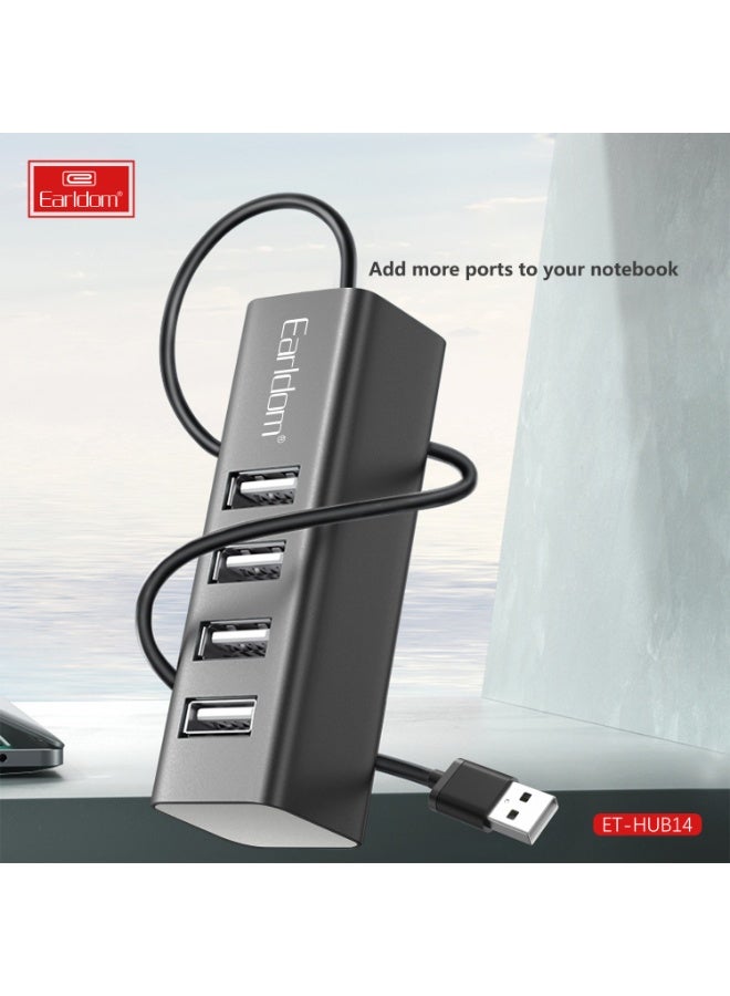Earldom ET-HUB14 USB Hub 4 Ports Cable 39 cm Data Transfer Speed Up to 5Gbps - Image 3