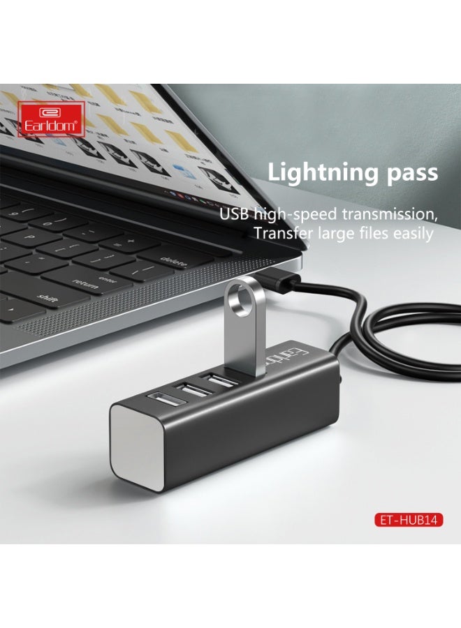 Earldom ET-HUB14 USB Hub 4 Ports Cable 39 cm Data Transfer Speed Up to 5Gbps - Image 4