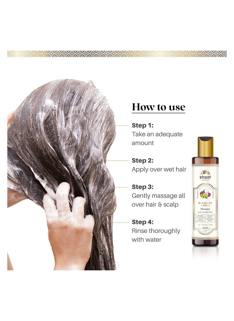 Khadi Earth Red Onion Shampoo For Hair Fall Control