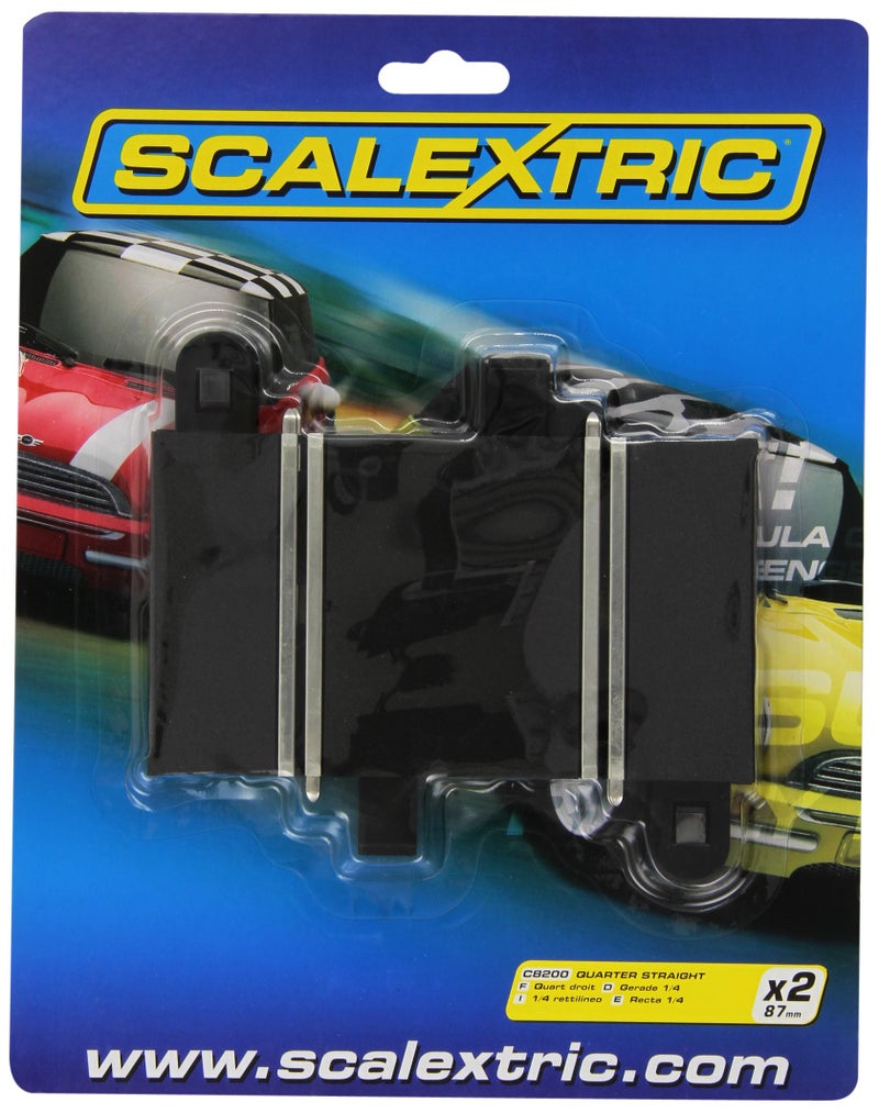 Scalextric C8200 Track Quarter Straight 3.25 inches - Image 1