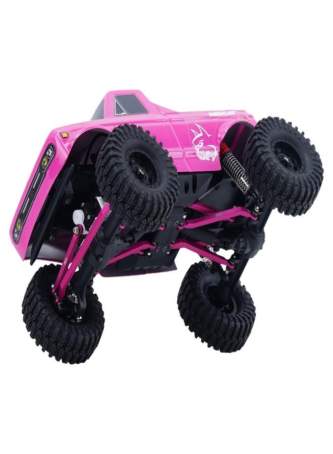 DJX 10PCS Aluminum High Clearance Links Set Front and Rear Link with Steering Link for Redcat Ascent-32 1/32 Scale RC Rock Crawler Car Upgrades Parts (Pink) - Image 4