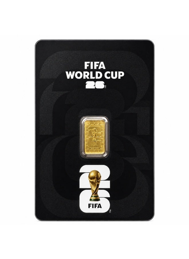 سبيكة ذهب عيار 24 قيراط بوزن 1 غرام - كأس العالم FIFA 2026 - Image 1