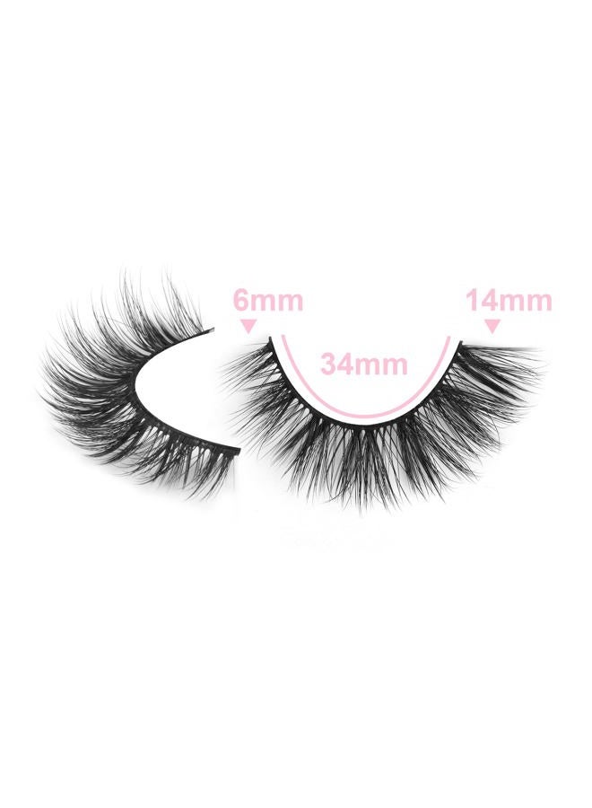 JIMIRE Wispy Faux Mink Cat Eye Lashes Fluffy Crossed Volume False Eyelashes Natural Look Handmade Premium Quality Reusable 16 Pairs Pack - Image 3