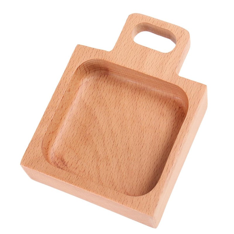 2 Pcs Beech Snack Sauce Wooden Serving Bowls for Entertaining Size 2 - Image 3