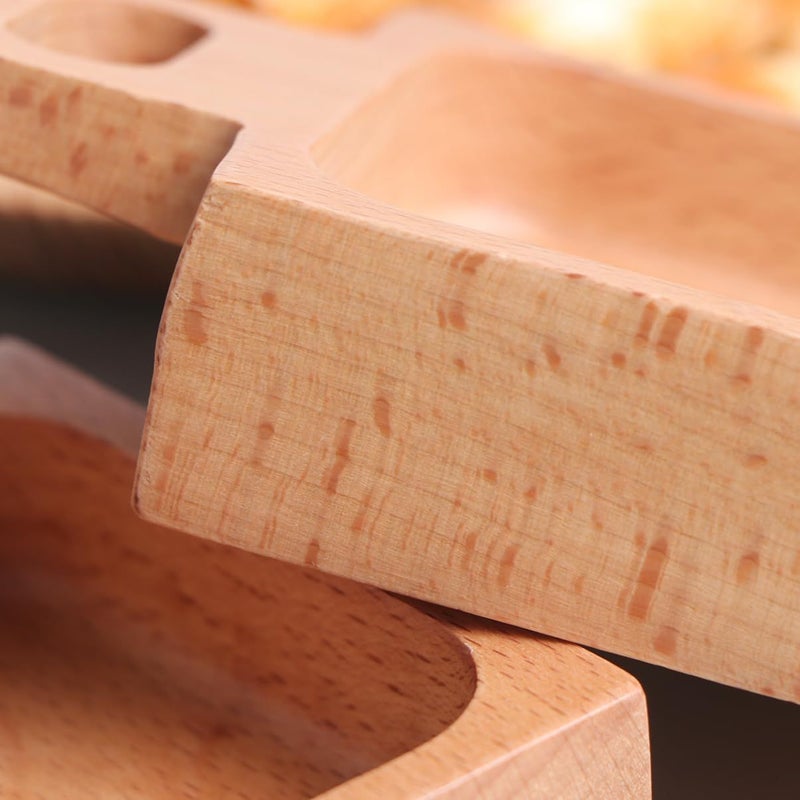2 Pcs Beech Snack Sauce Wooden Serving Bowls for Entertaining Size 2 - Image 4