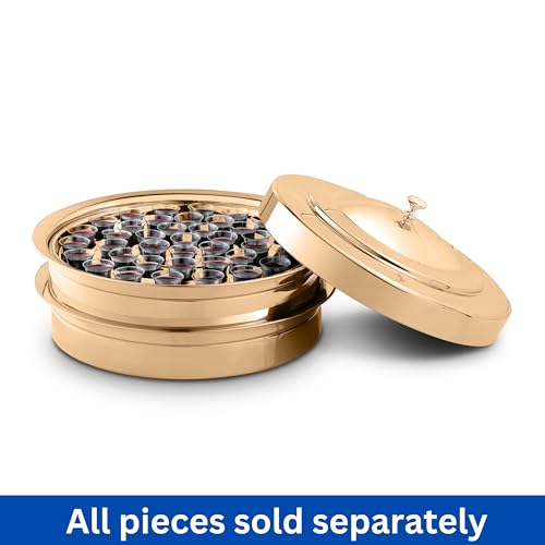 Steadfast Selections (Cup Tray Lid) Gold Premium Communion Trays for Churches | Stainless Steel Communion Ware Set, Supplies | 40 Cup Tray - Image 4