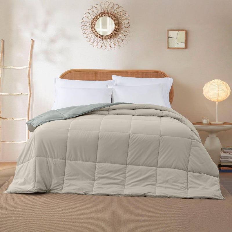 Modern Threads Down Alternative Reversible Comforter Sage Green/Cream Queen - Image 3