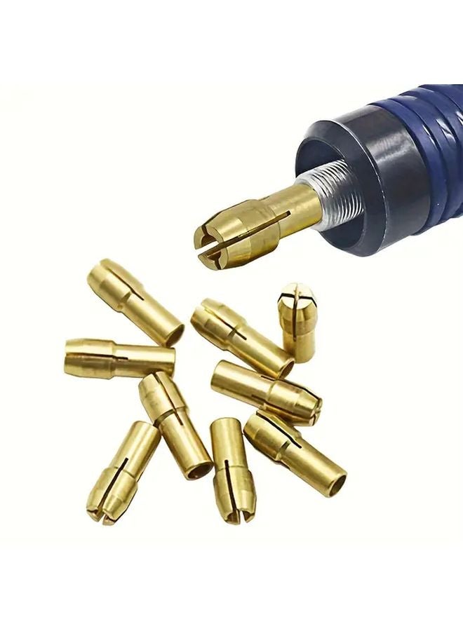 2pc Silver Copper Nut 10pc Copper Core Heavy Duty Electric Drill Chuck Metal Construction Multi Functional For Grinding Polishing - Image 5