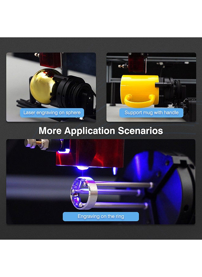 Two Trees TR2 PRO 4in1 Y-axis Rotary Roller Multifunctional Laser Engraver Attachment Use for Column Cylinder Bottle Cans Rings Engraving  - Image 3