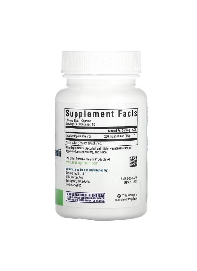 Seeking Health Saccharomyces Boulardii 5 Billion CFU 60 Vegetarian Capsules  - Image 2