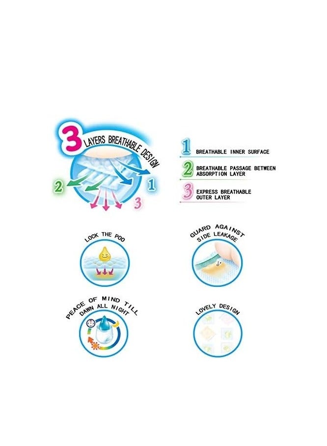 Merries Japanese Merries Diapers Pants  Smooth Air-Through - Comfortable Fit - Prevents Leakage from The Sides  ,M 58 pcs, 6-11KG,Pack of 2 - Image 3