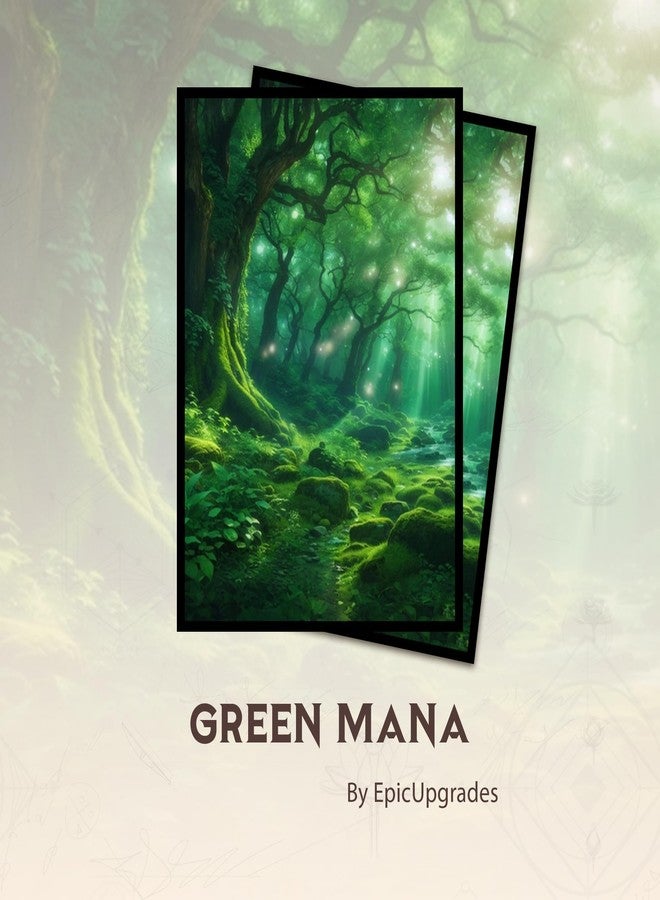 Paramint Green Mana MTG Card Sleeves (Textured) - 104 Count Standard Size TCG Sleeves - Compatible with Magic The Gathering - Double Sleeving - Original Art Design, Premium Protection - Image 2
